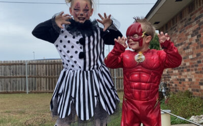 the flash & his clown sidekick!